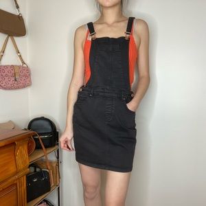 Pacsun overall skirt black denim